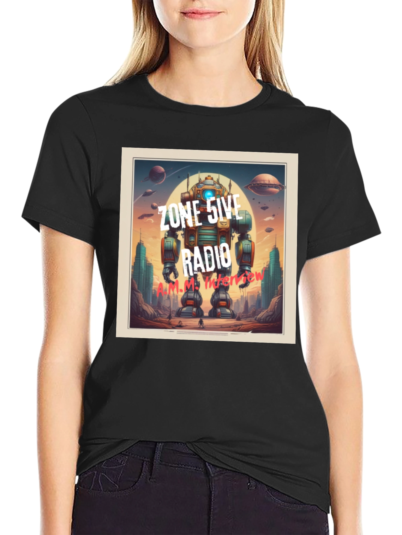 Zone 5ive Radio Robot T-Shirt