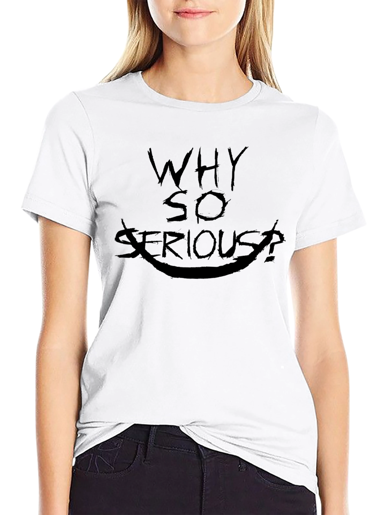 Why So Serious Joker Black Graphic Tee