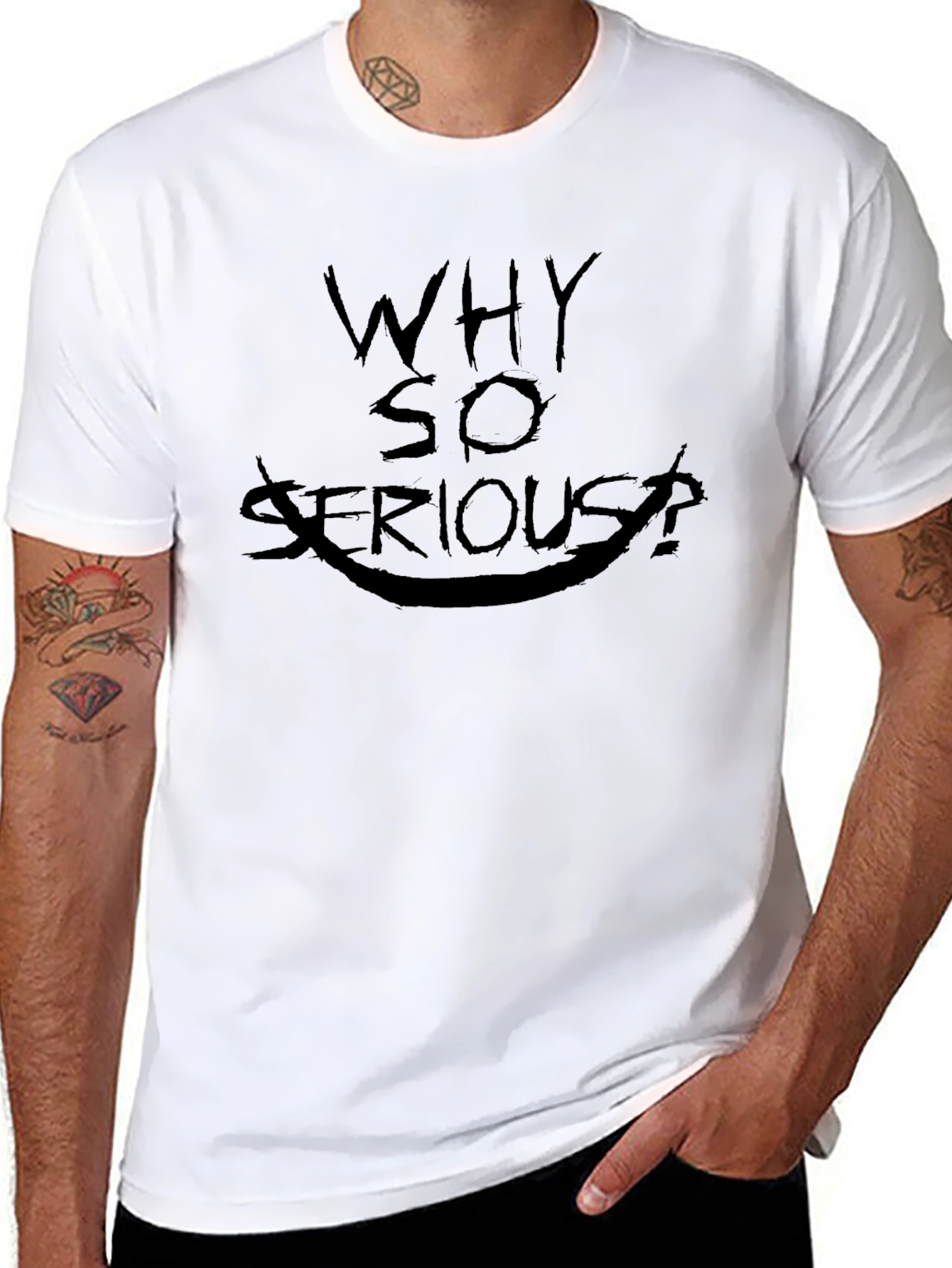 Why So Serious Joker Black Graphic Tee