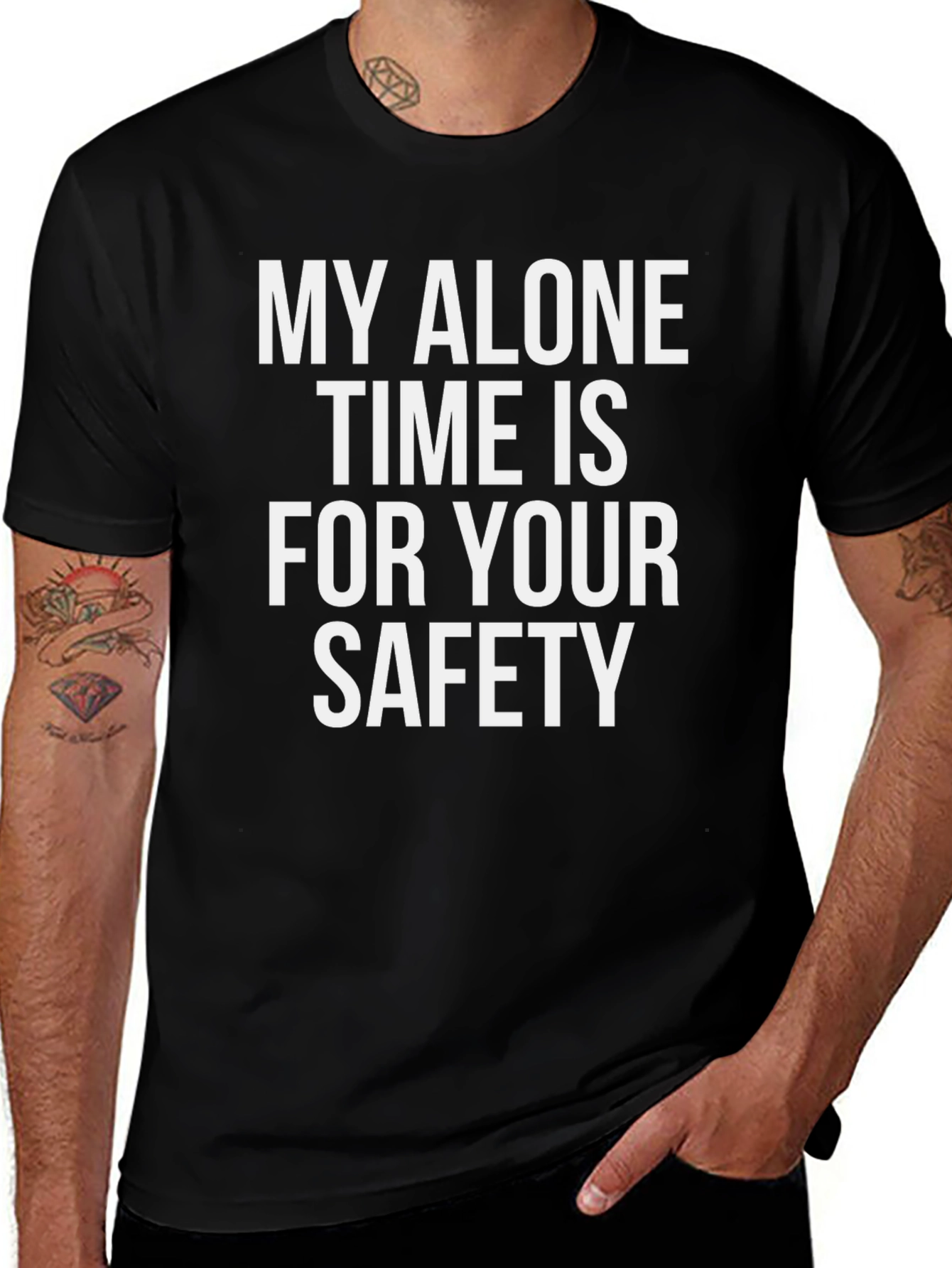 Alone Time Safety Tee - Funny Slogan T-Shirt