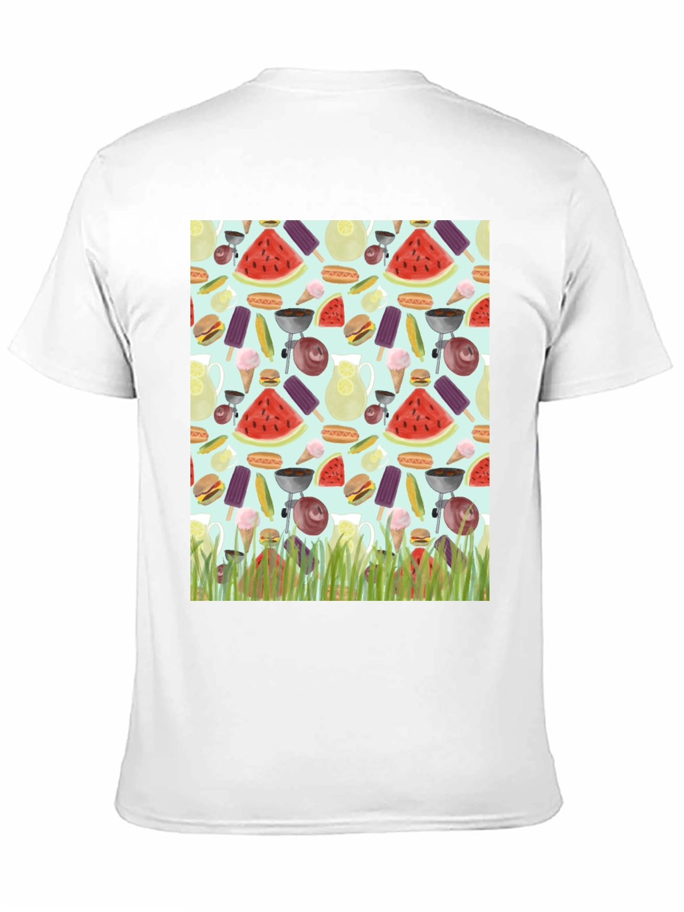 BBQ Pattern T-Shirt: Summer Fun