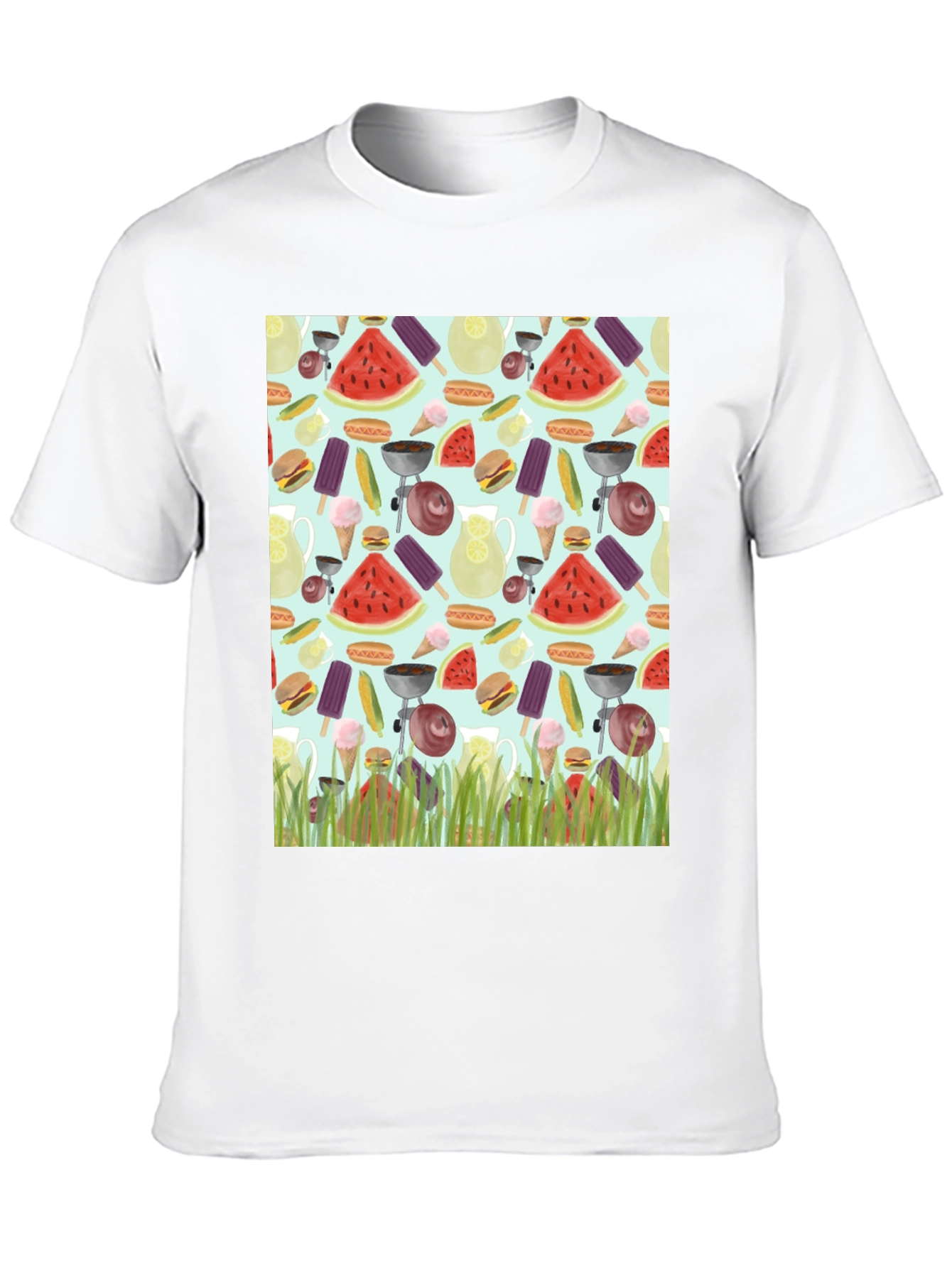 BBQ Pattern T-Shirt: Summer Fun