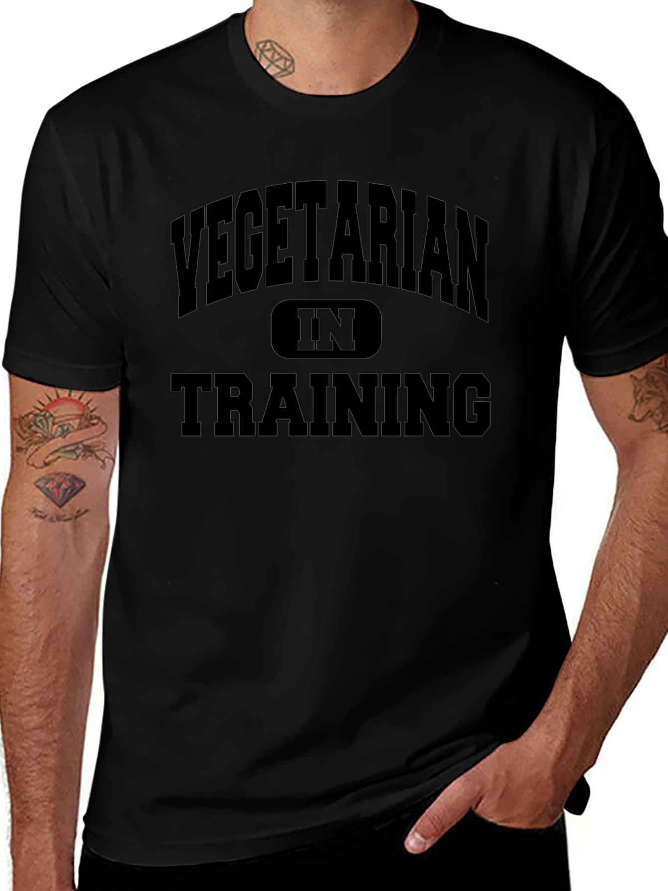 Vegetarian in Training Graphic T-Shirt