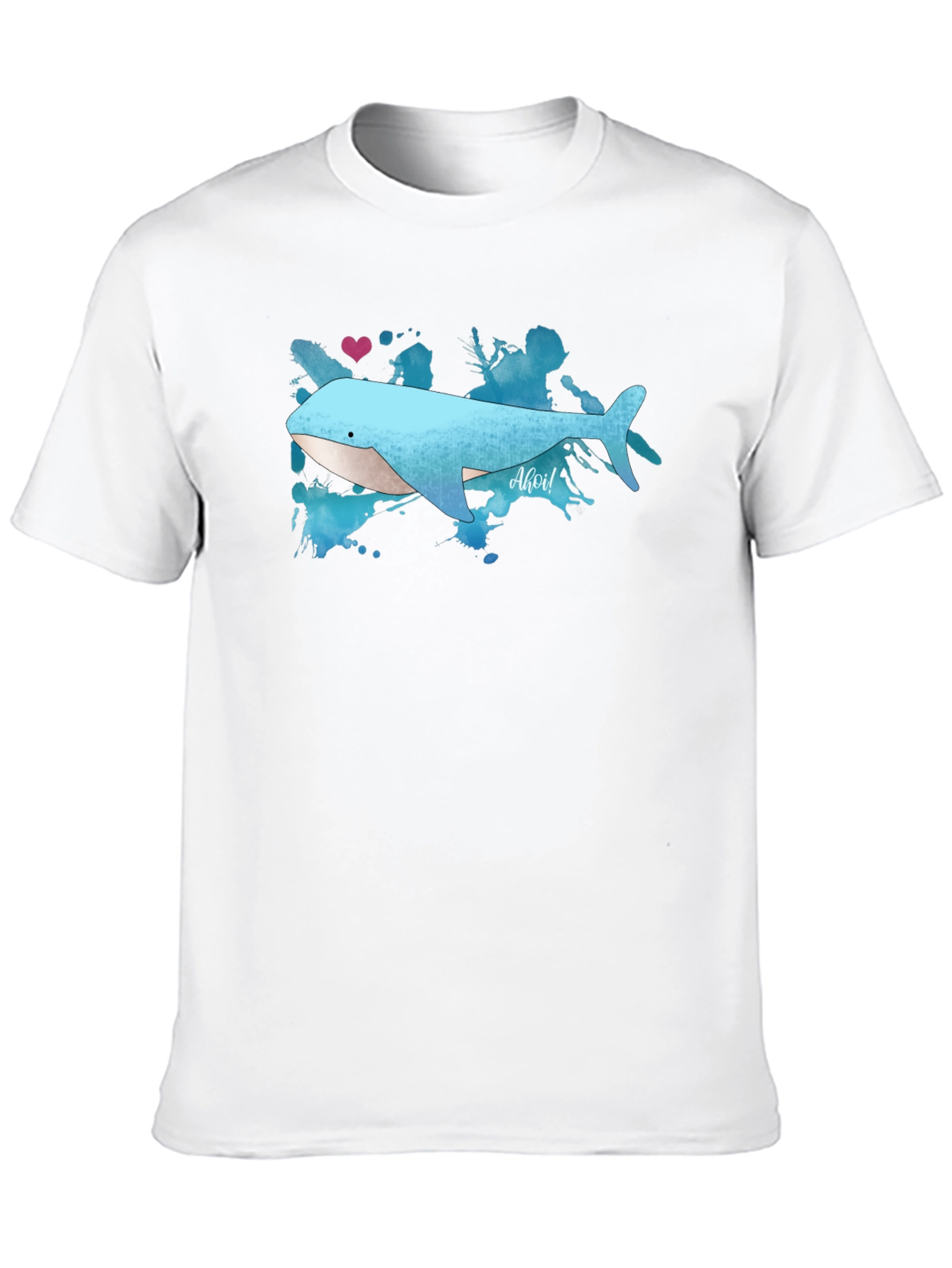 Whale Graphic Tee - Soft Black Cotton T-Shirt