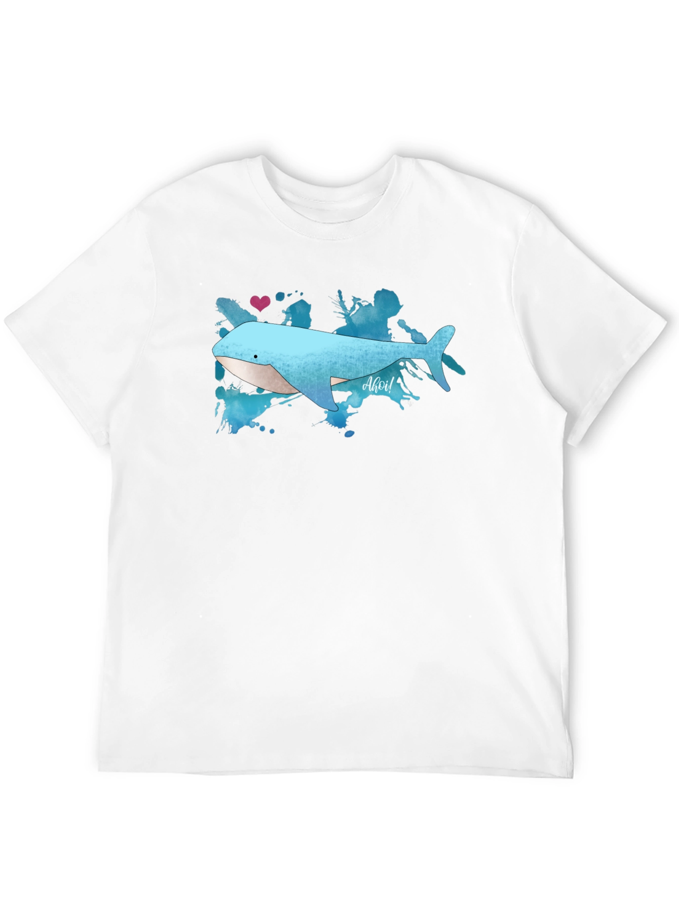 Whale Graphic Tee - Soft Black Cotton T-Shirt