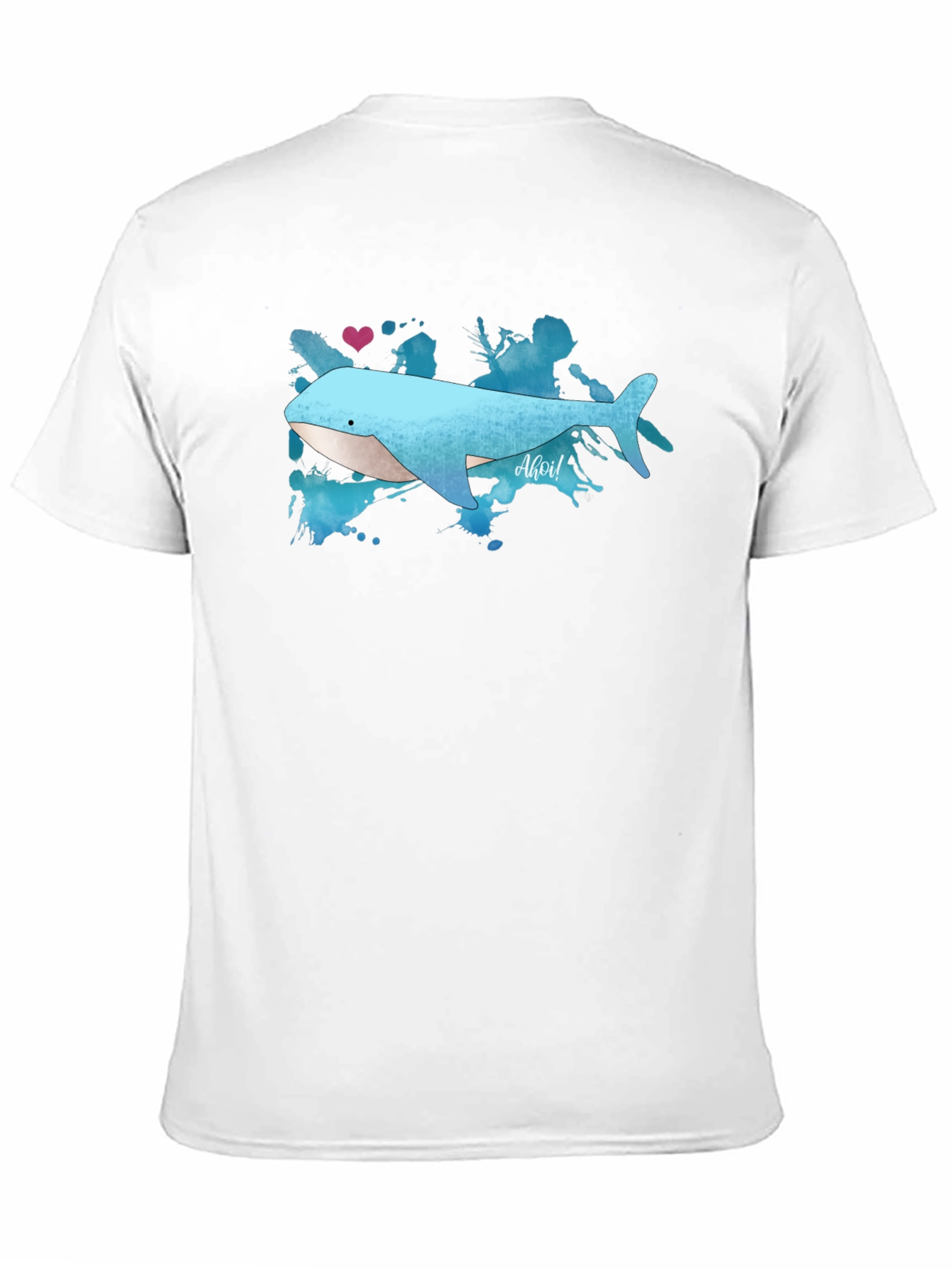 Whale Graphic Tee - Soft Black Cotton T-Shirt