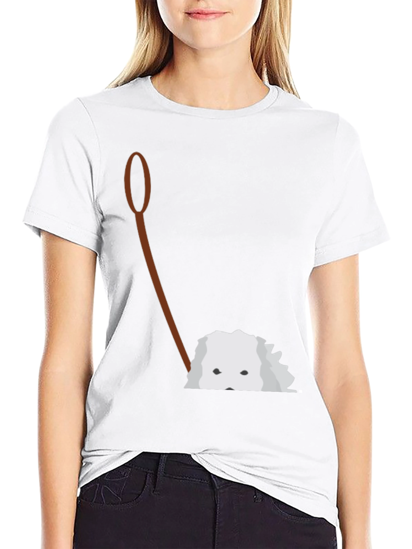 Peek-a-Boo Dog Graphic Tee - Black Cotton Comfort