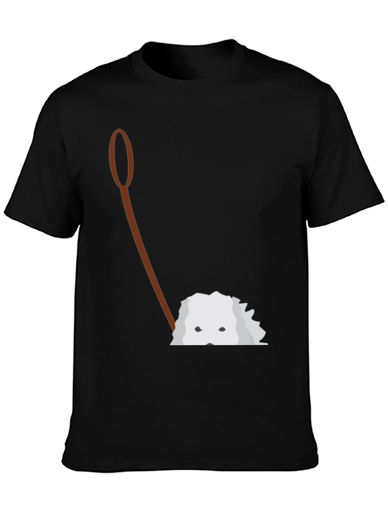 Peek-a-Boo Dog Graphic Tee - Black Cotton Comfort