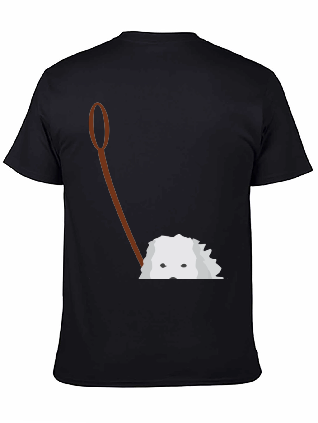 Peek-a-Boo Dog Graphic Tee - Black Cotton Comfort