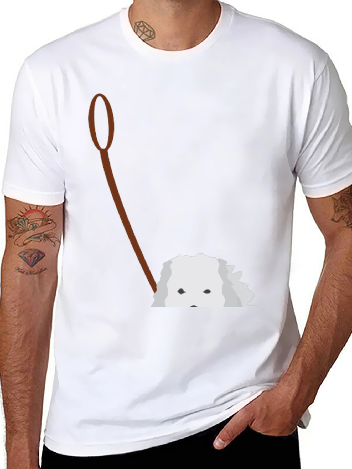 Peek-a-Boo Dog Graphic Tee - Black Cotton Comfort
