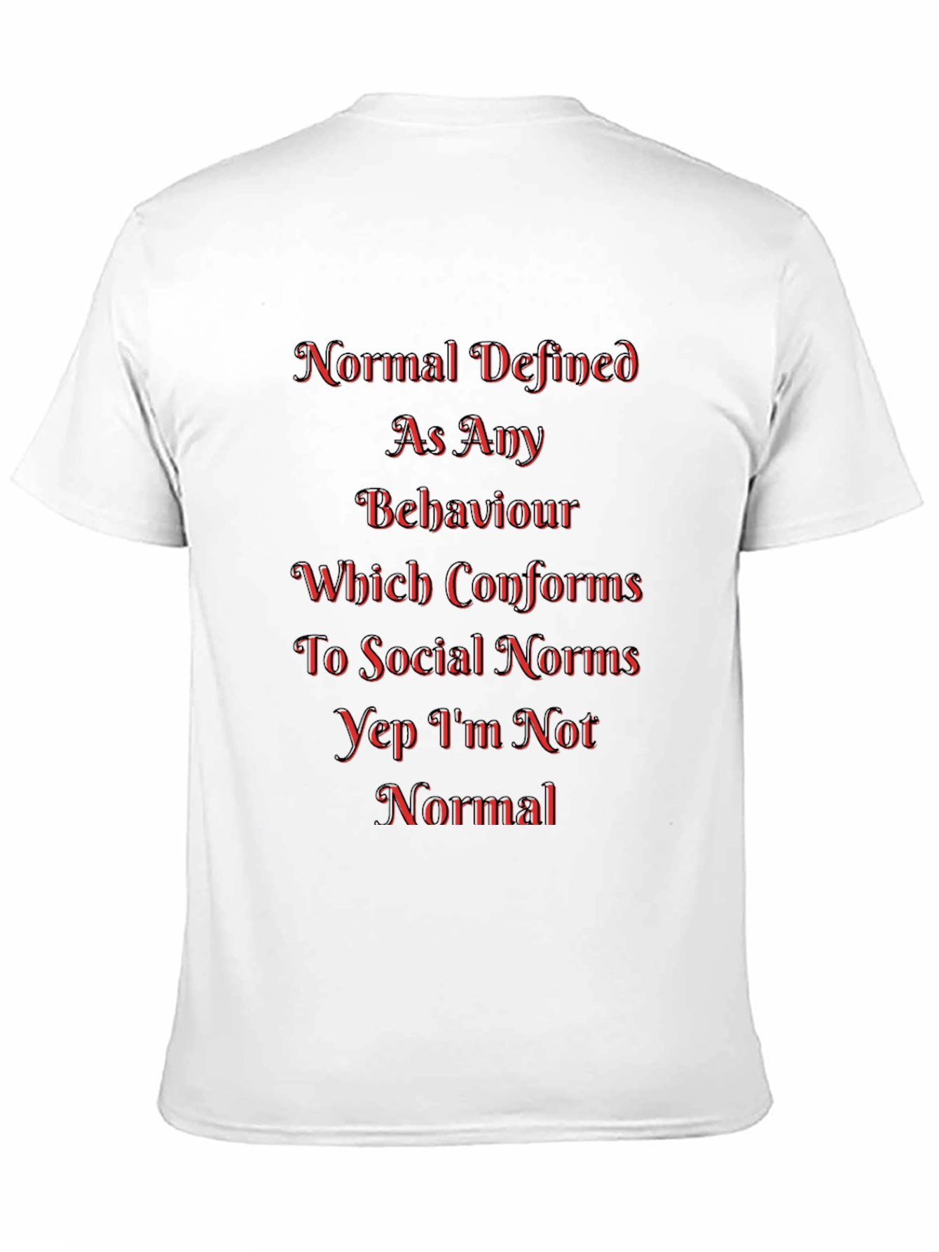 Normal Defined Black T-Shirt - Unique Statement Tee