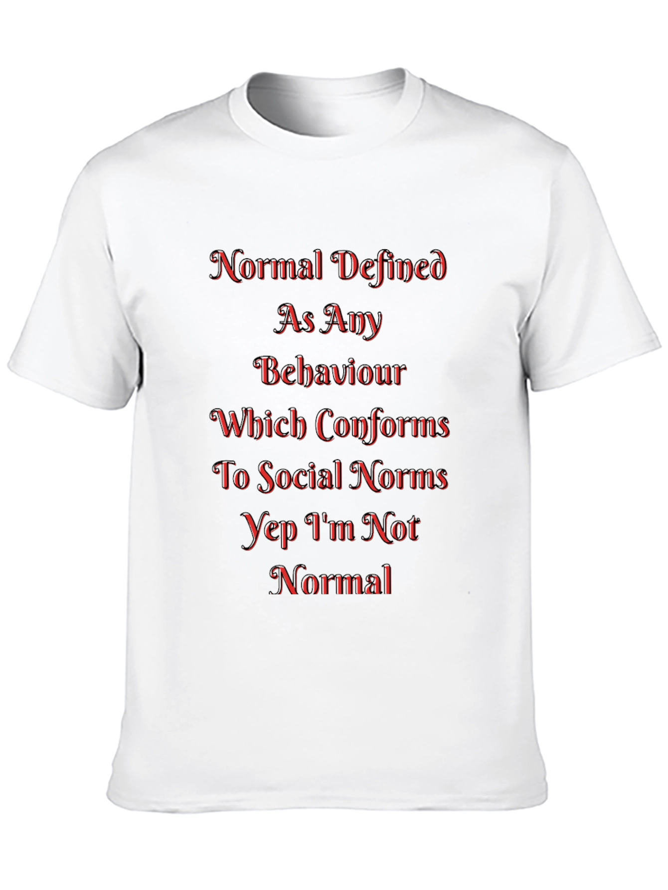 Normal Defined Black T-Shirt - Unique Statement Tee