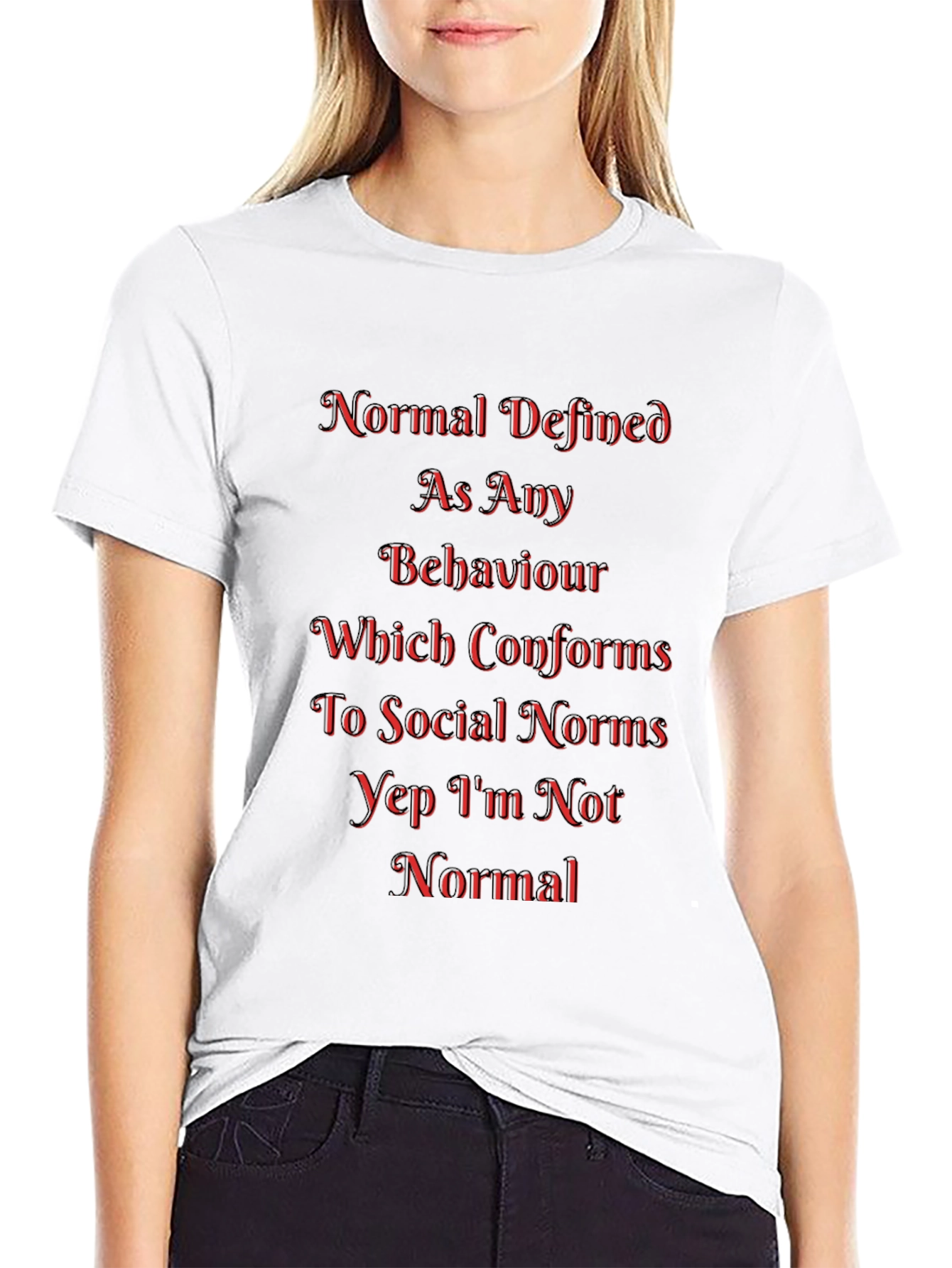 Normal Defined Black T-Shirt - Unique Statement Tee