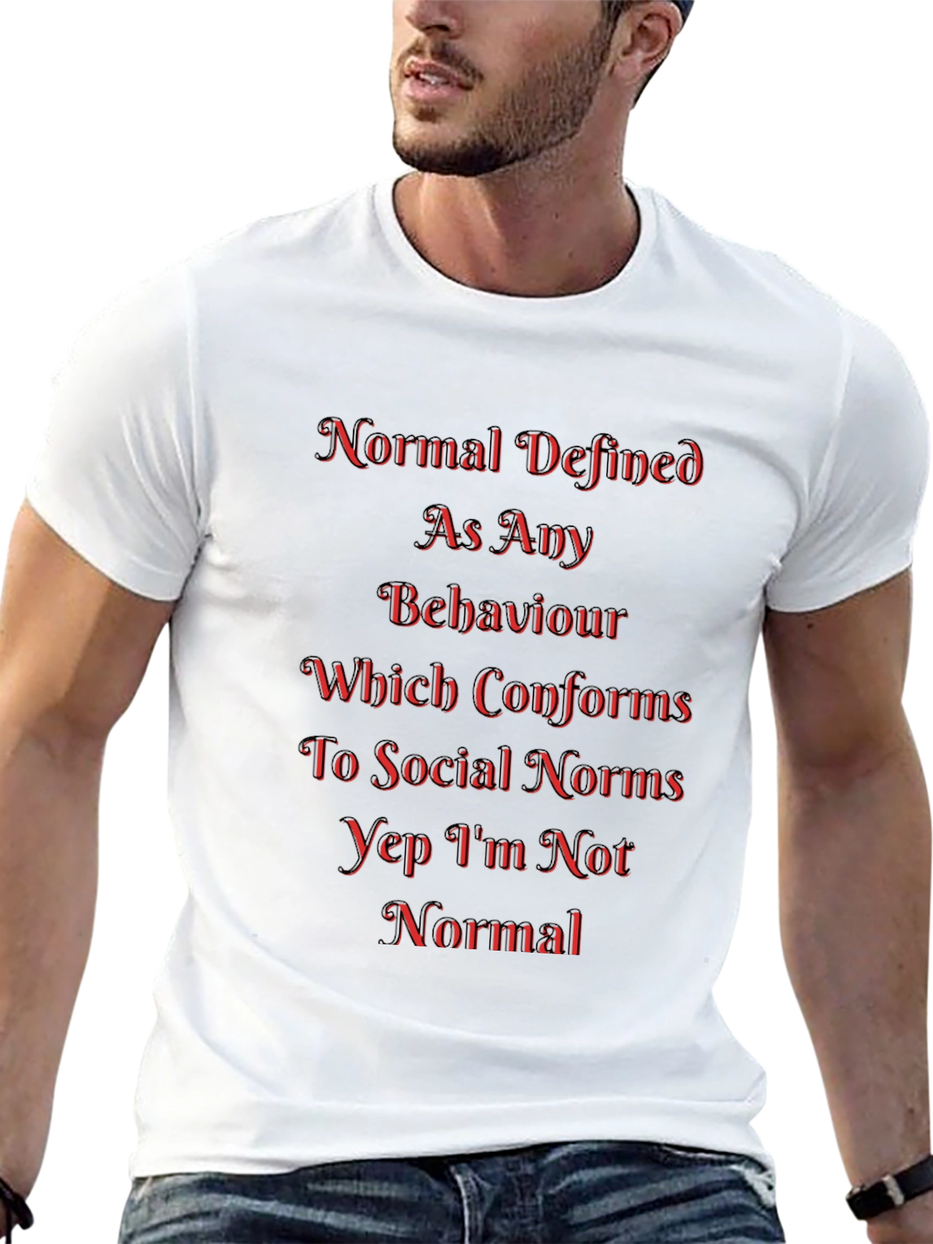 Normal Defined Black T-Shirt - Unique Statement Tee
