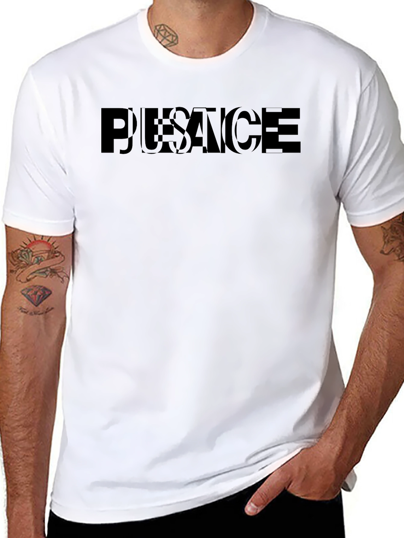 PUSACE Graphic Print Crew Neck T-Shirt