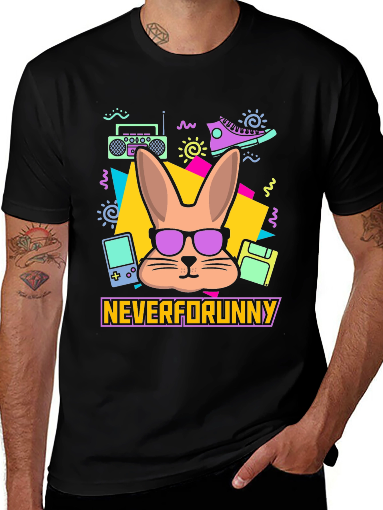 Neverforunny Bunny Retro T-Shirt