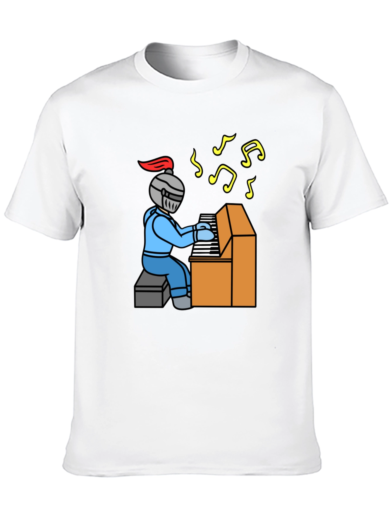 Knight Piano Player Graphic T-Shirt