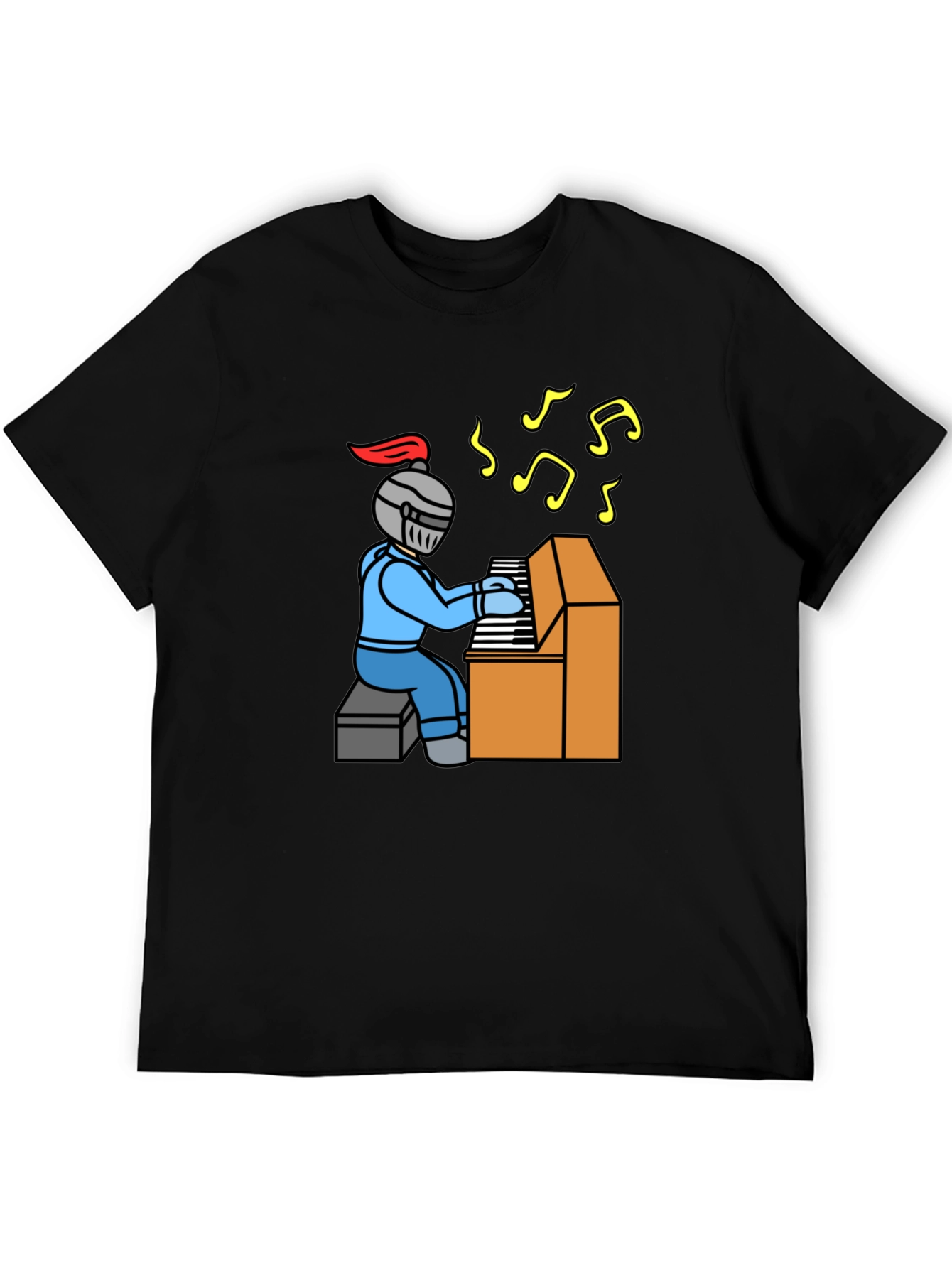 Knight Piano Player Graphic T-Shirt