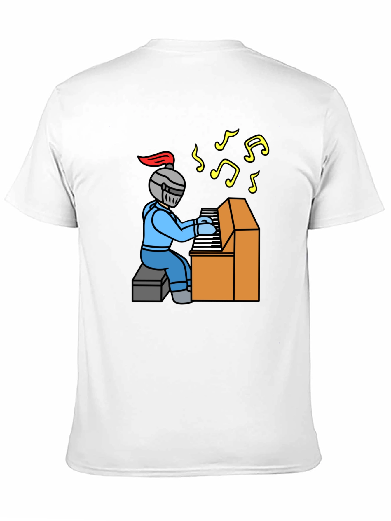 Knight Piano Player Graphic T-Shirt