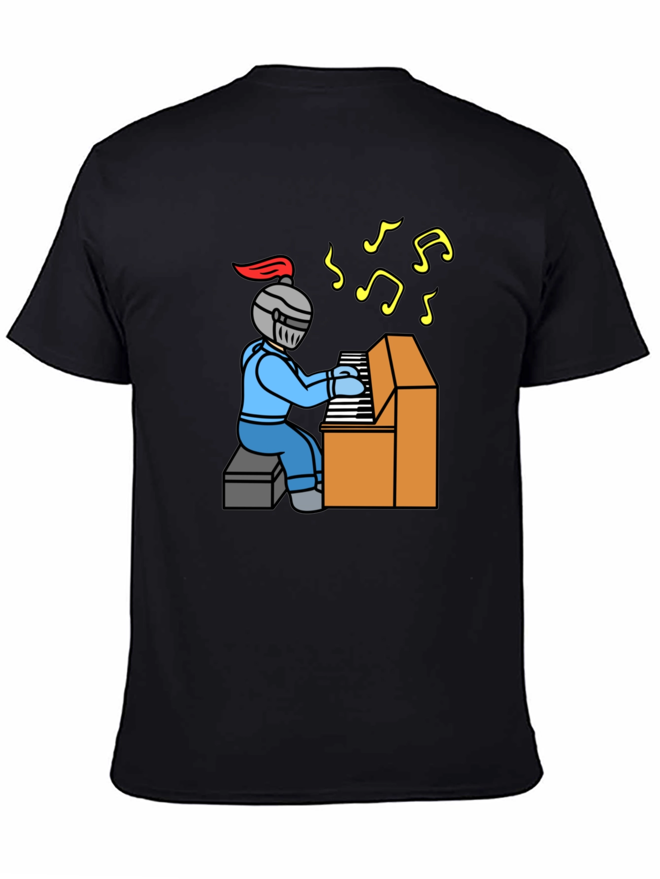 Knight Piano Player Graphic T-Shirt