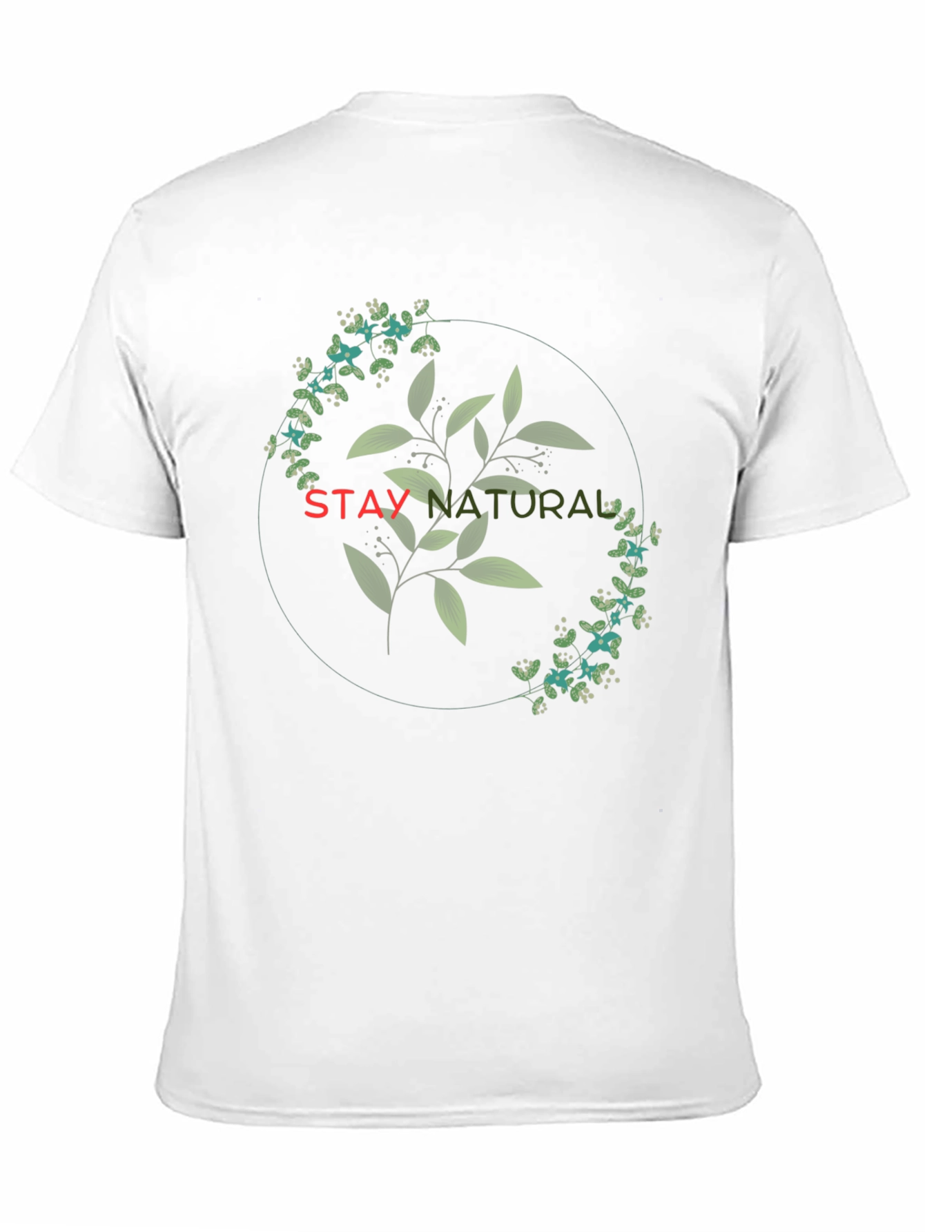 Stay Natural Graphic Tee - Black Cotton Blend