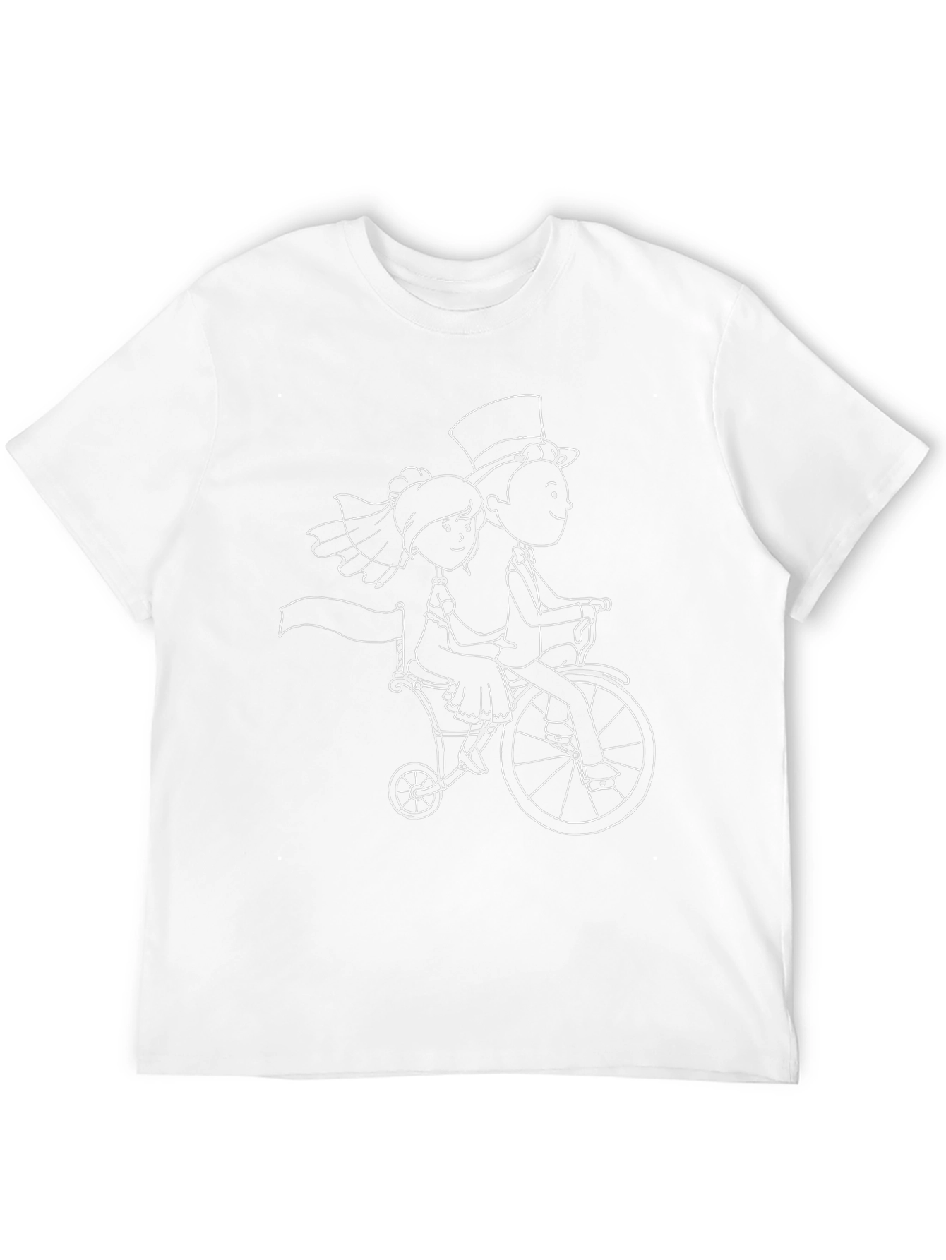 Novelty Bride & Groom Bicycle Graphic Tee