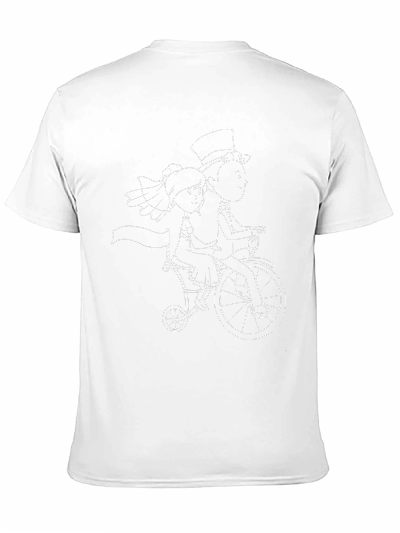 Novelty Bride & Groom Bicycle Graphic Tee