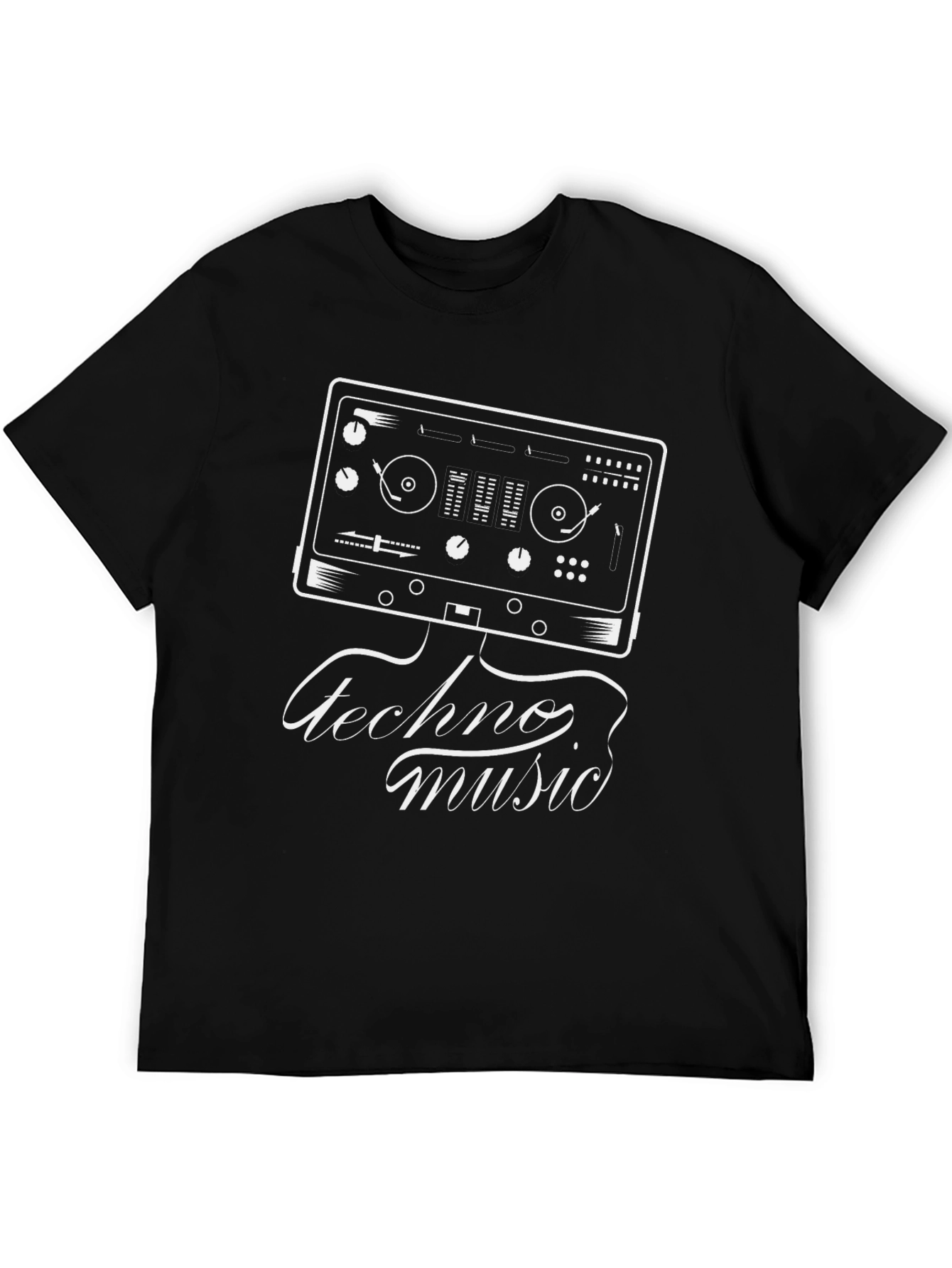 Techno Music DJ Turntable Graphic T-Shirt