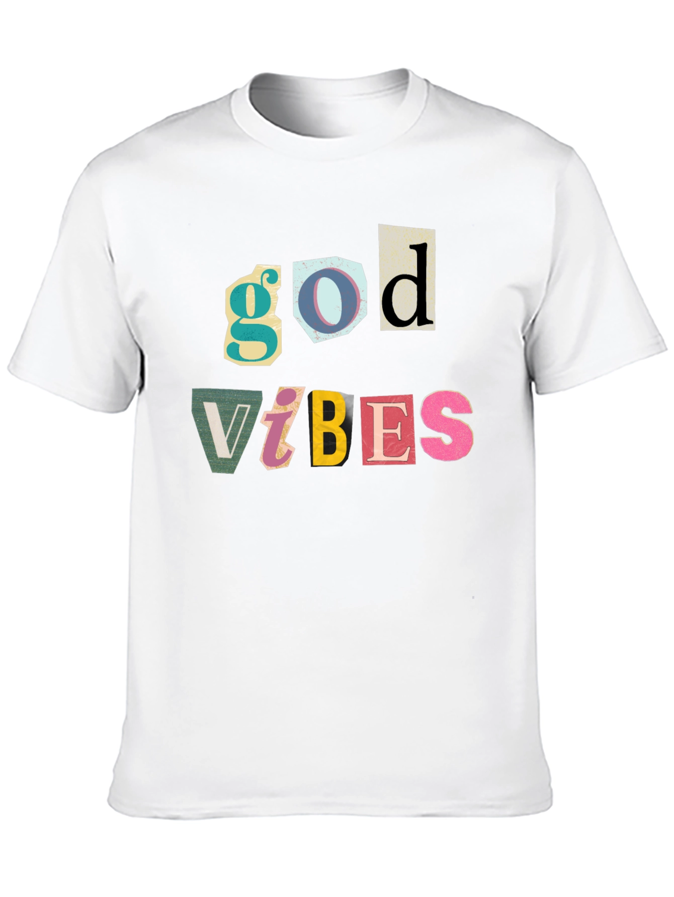 God Vibes T-Shirt - Black Cotton Graphic Tee