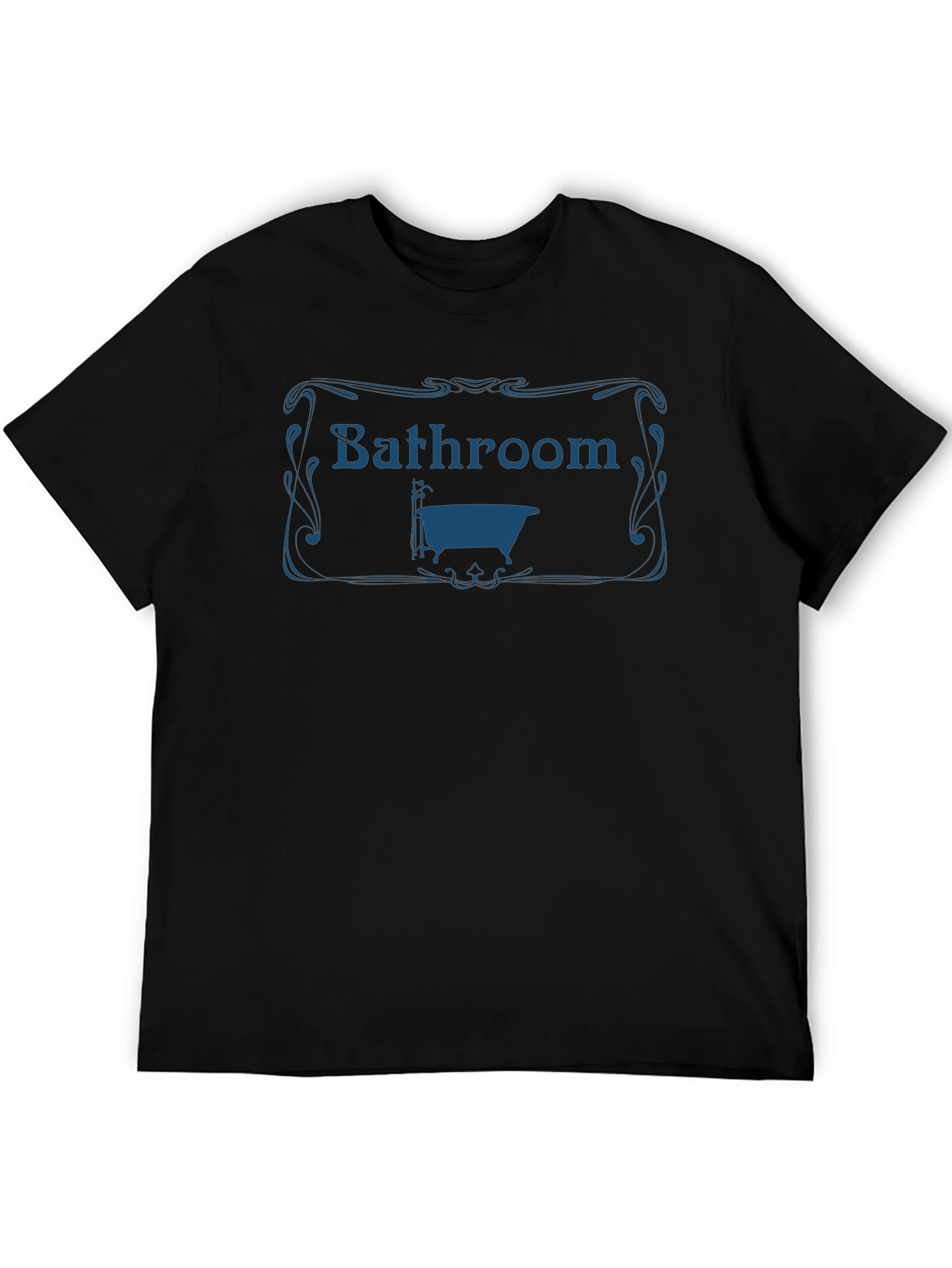 Bathroom Bathtub Graphic Tee - Black T-Shirt