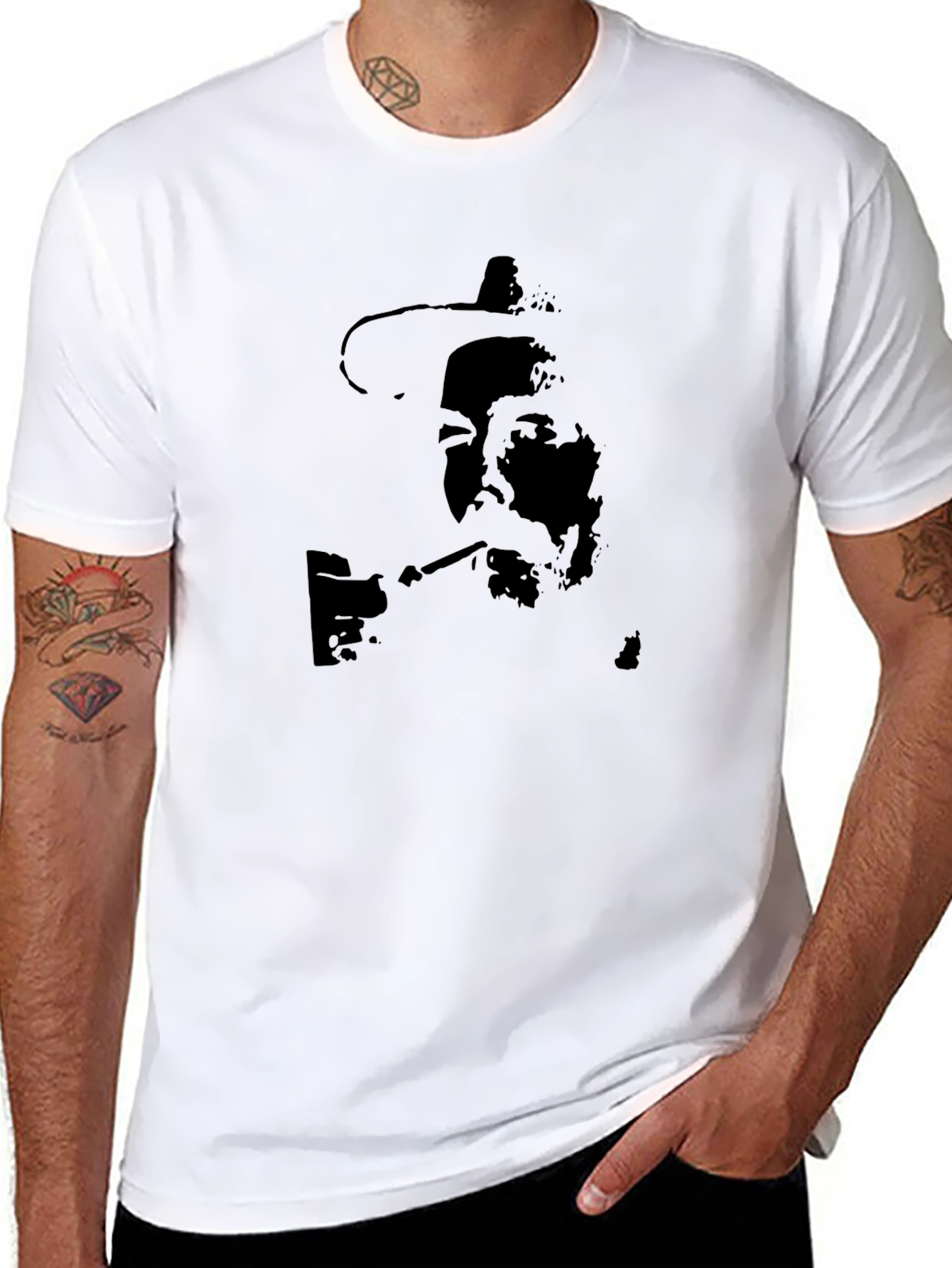Classic Black T-Shirt - Silhouette Design