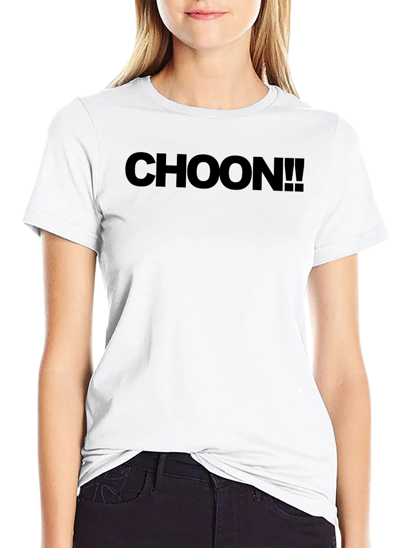 CHOON!! Black Graphic Tee - Casual Style