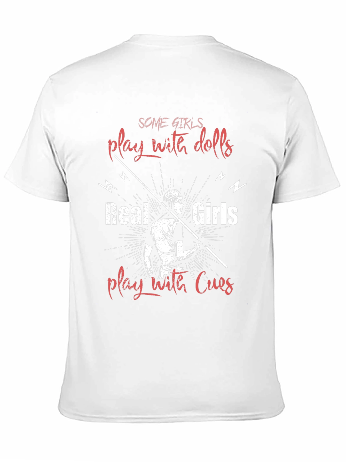 Billiards T-Shirt - Real Girls Play with Cues Tee