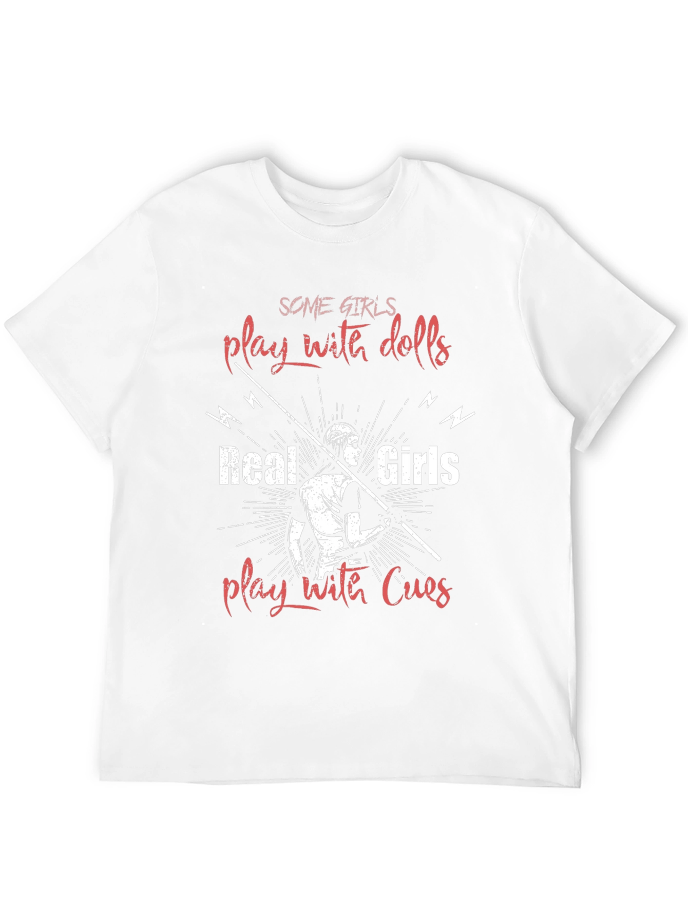 Billiards T-Shirt - Real Girls Play with Cues Tee