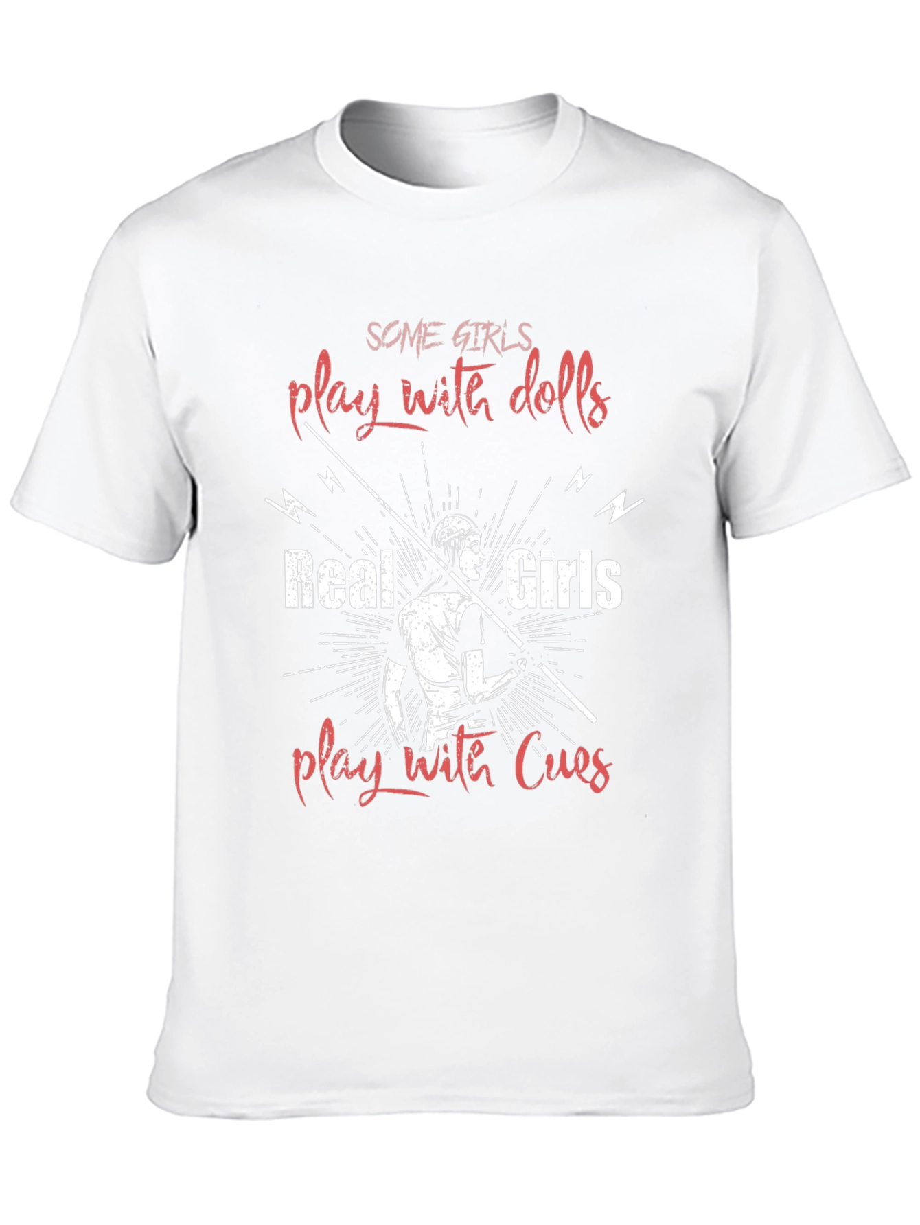 Billiards T-Shirt - Real Girls Play with Cues Tee