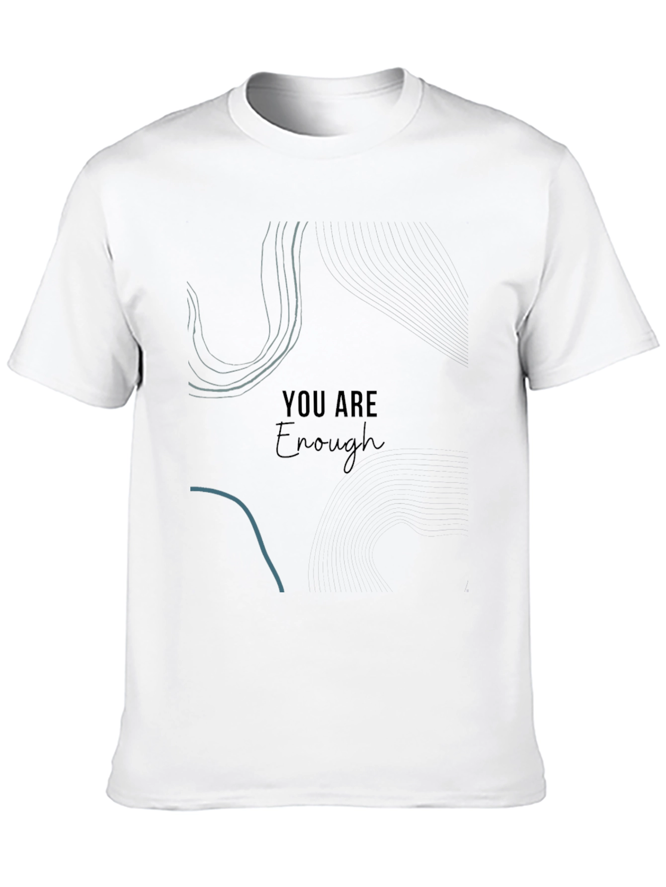 You Are Enough Graphic Tee - Black Unisex T-Shirt