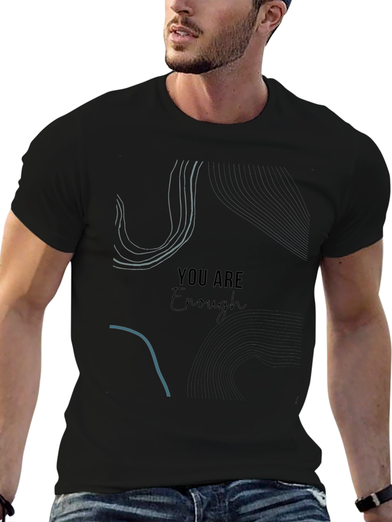 You Are Enough Graphic Tee - Black Unisex T-Shirt