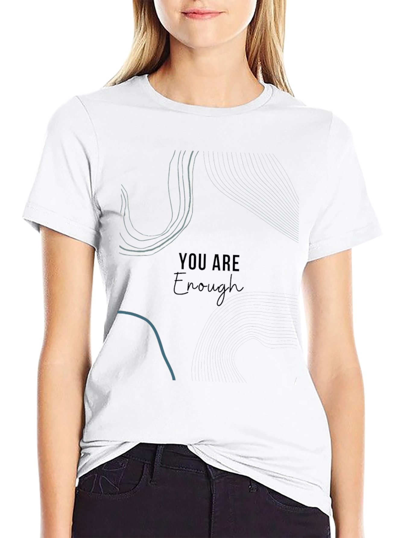 You Are Enough Graphic Tee - Black Unisex T-Shirt