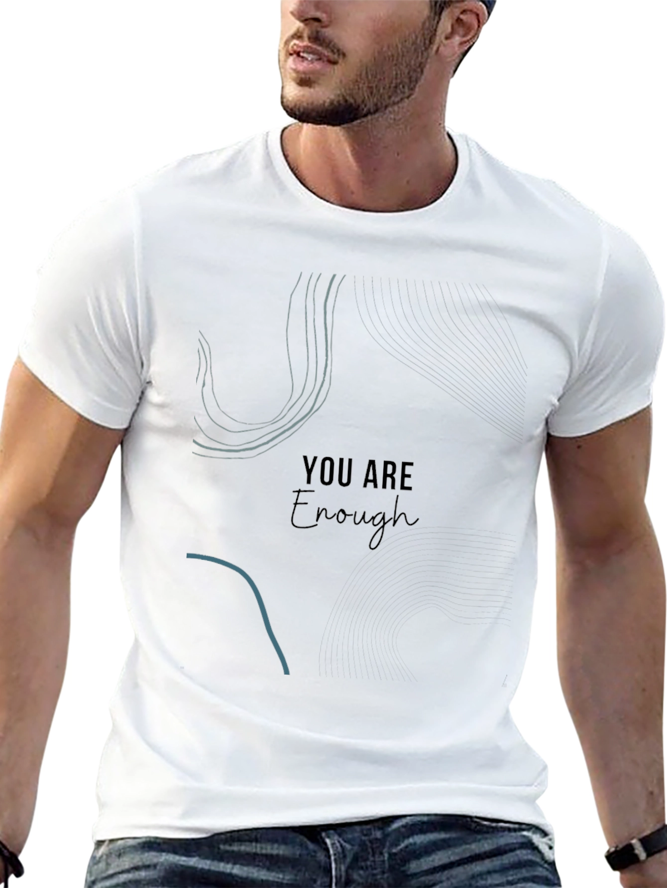 You Are Enough Graphic Tee - Black Unisex T-Shirt