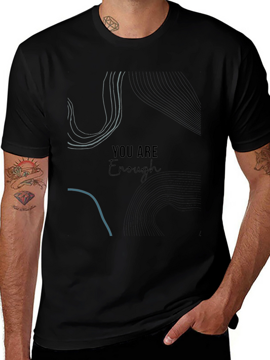 You Are Enough Graphic Tee - Black Unisex T-Shirt
