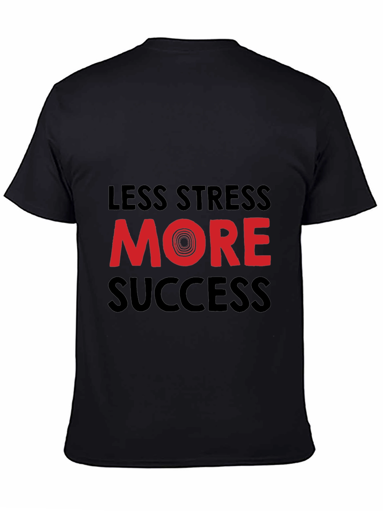 Less Stress More Success Graphic Tee - Black