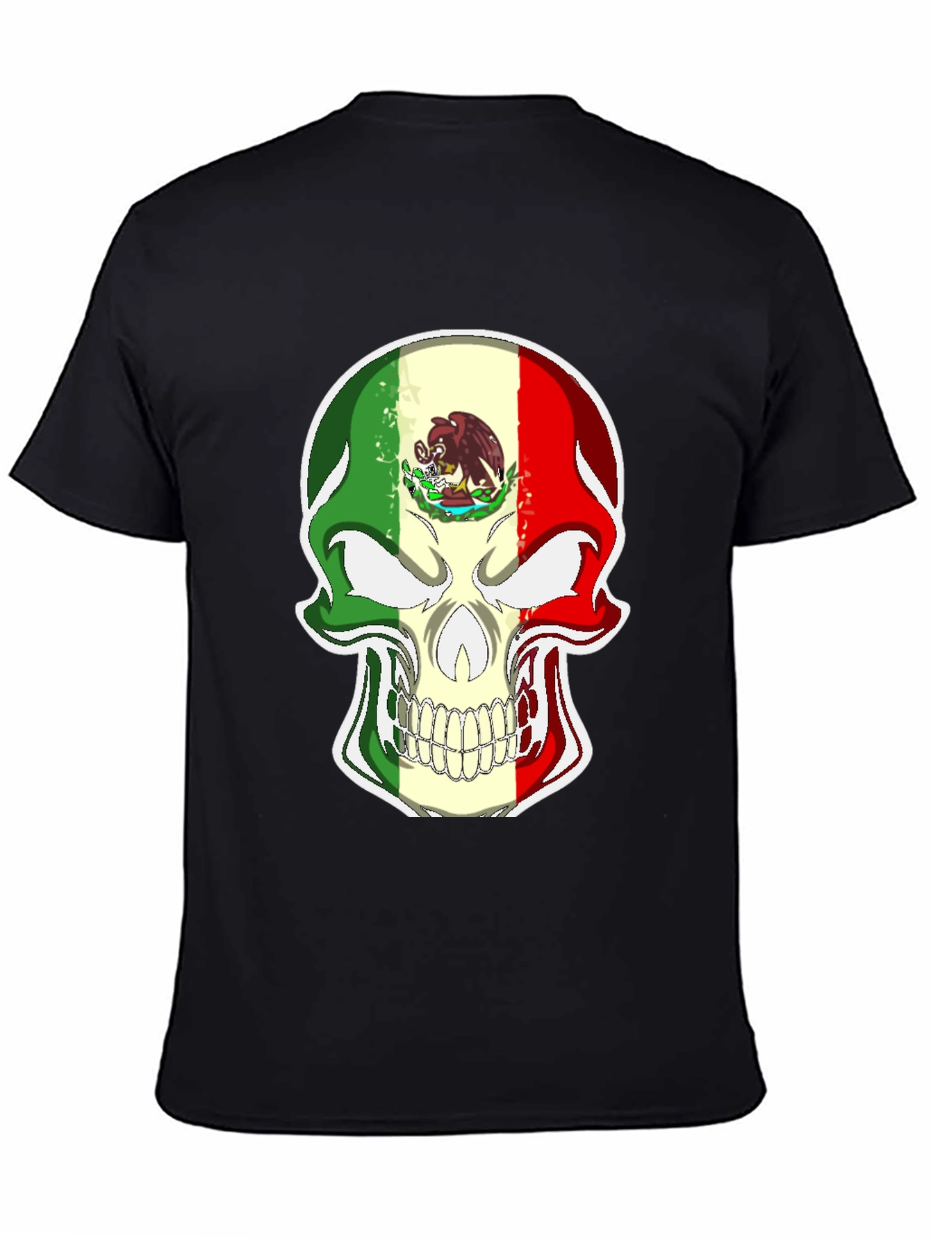 Mexican Flag Skull Graphic Tee