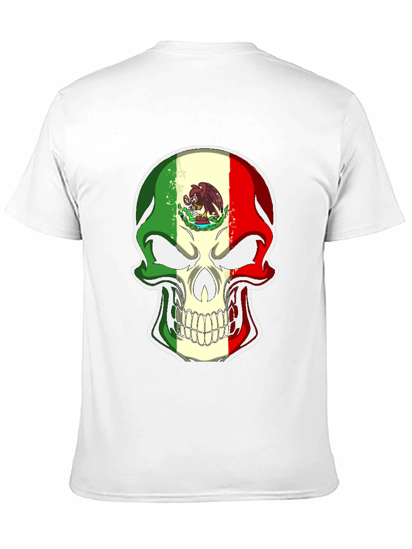 Mexican Flag Skull Graphic Tee