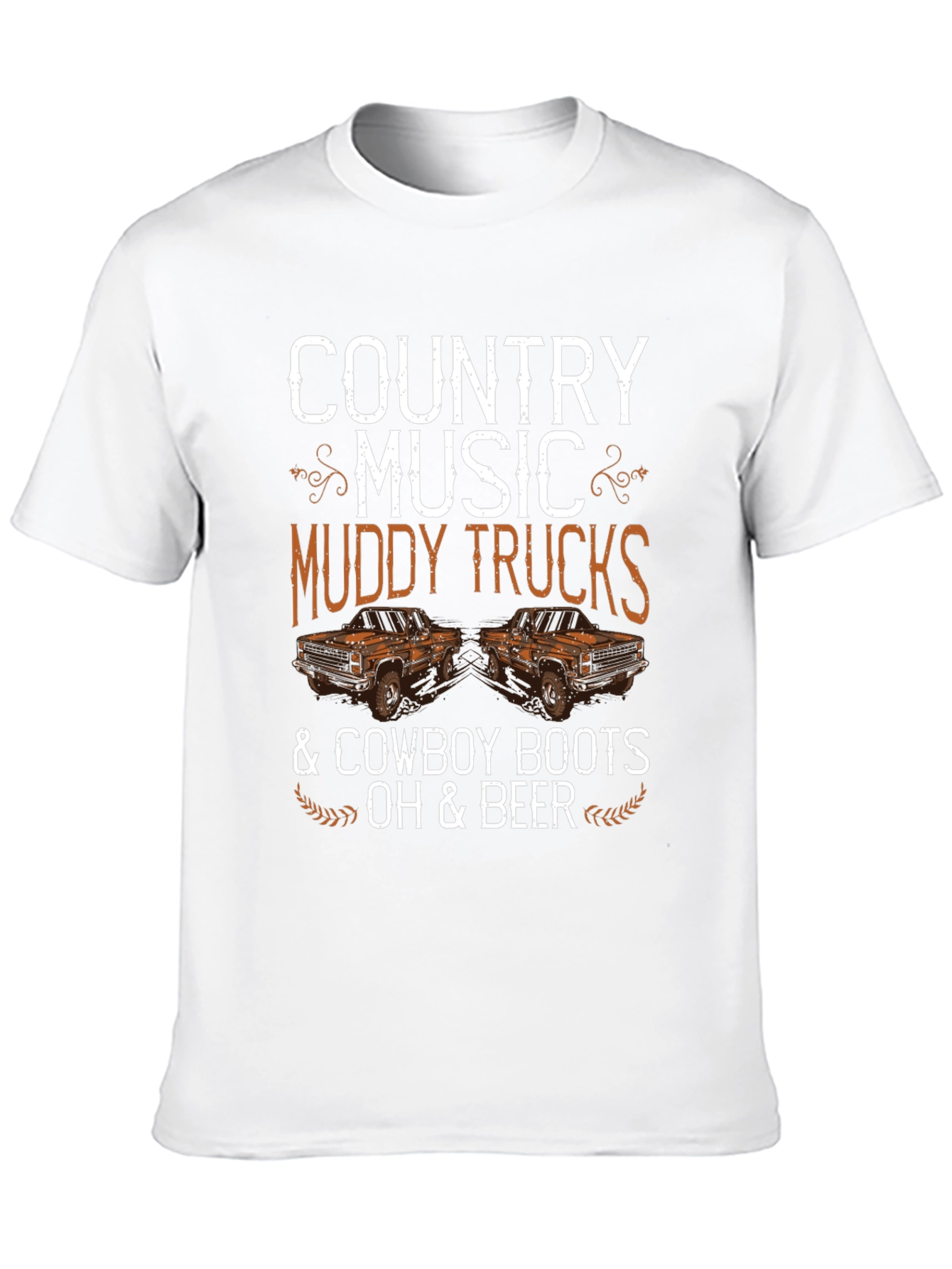 Country Music Muddy Trucks & Cowboy Boots T-Shirt
