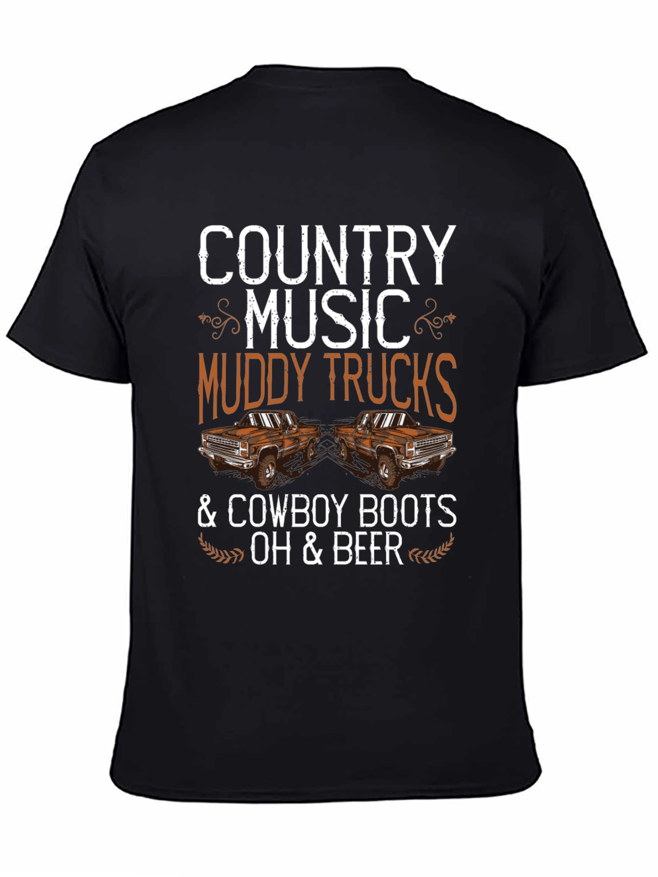 Country Music Muddy Trucks & Cowboy Boots T-Shirt
