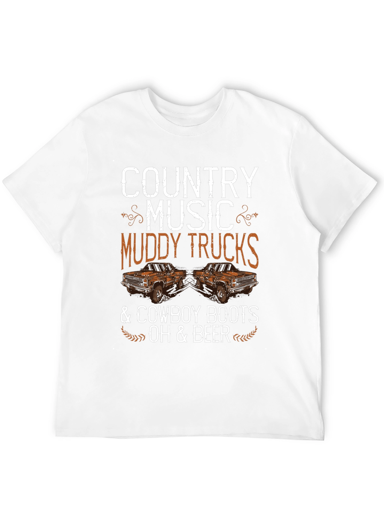 Country Music Muddy Trucks & Cowboy Boots T-Shirt