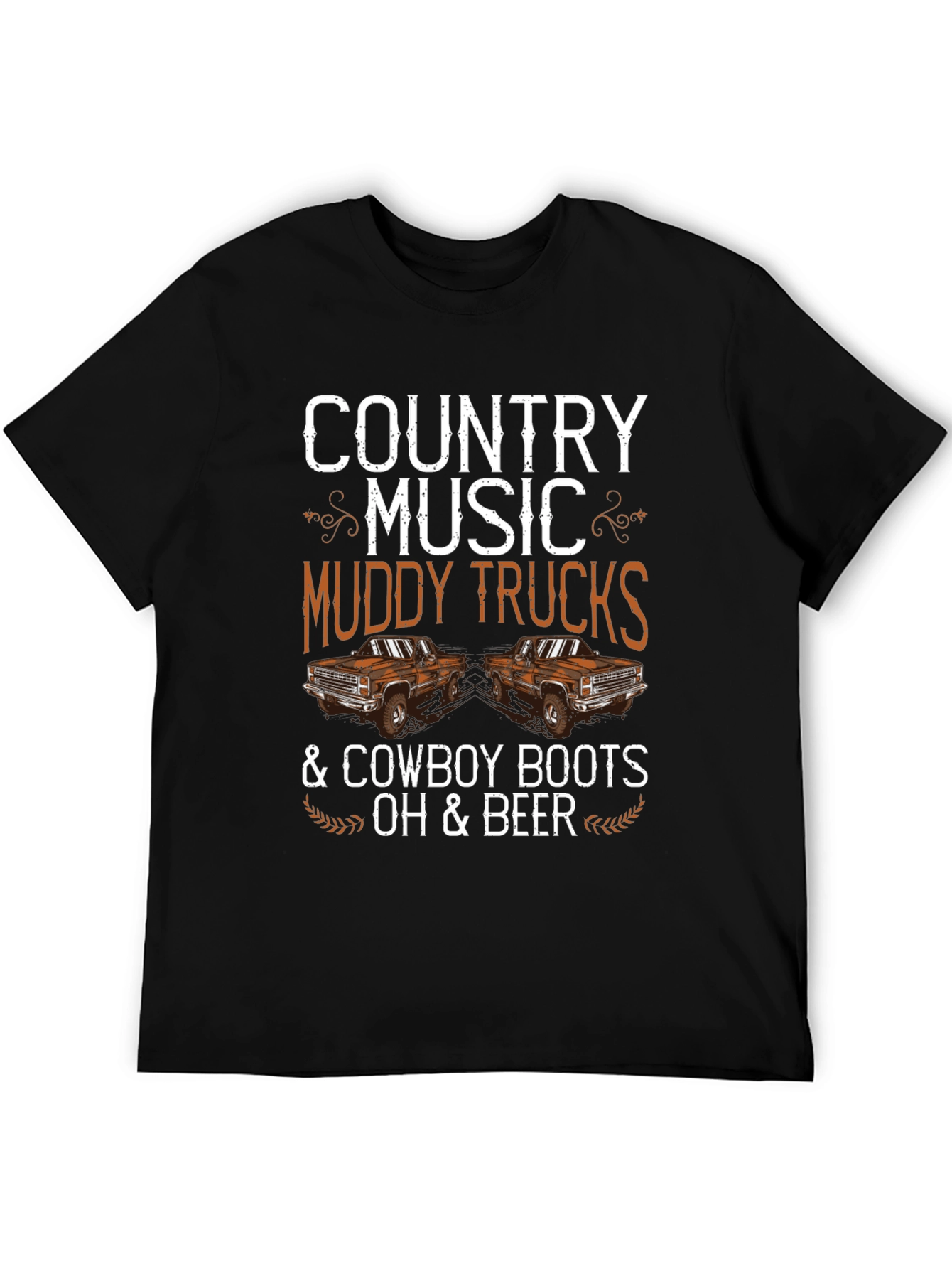 Country Music Muddy Trucks & Cowboy Boots T-Shirt