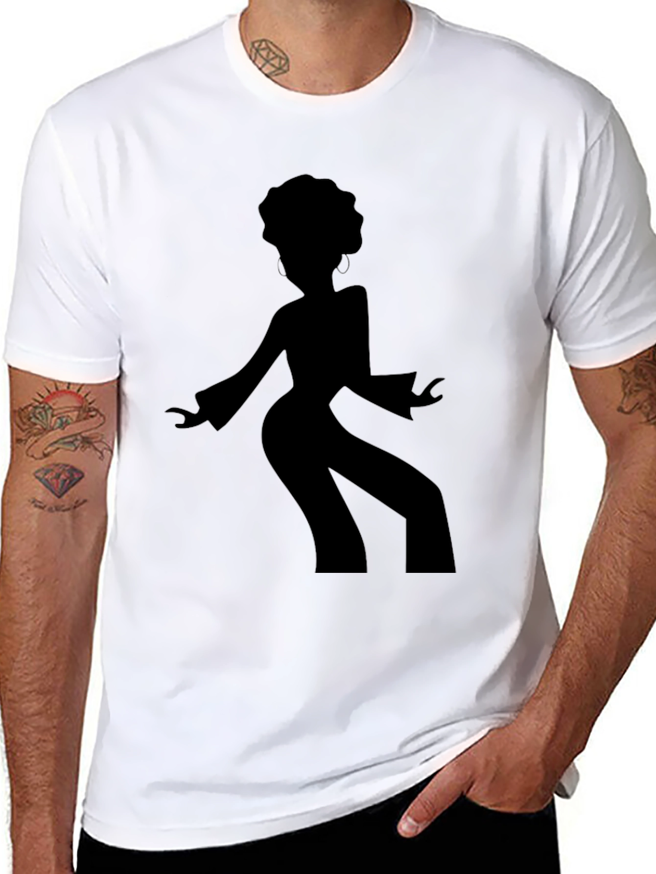 Retro Disco Dancer Black T-Shirt