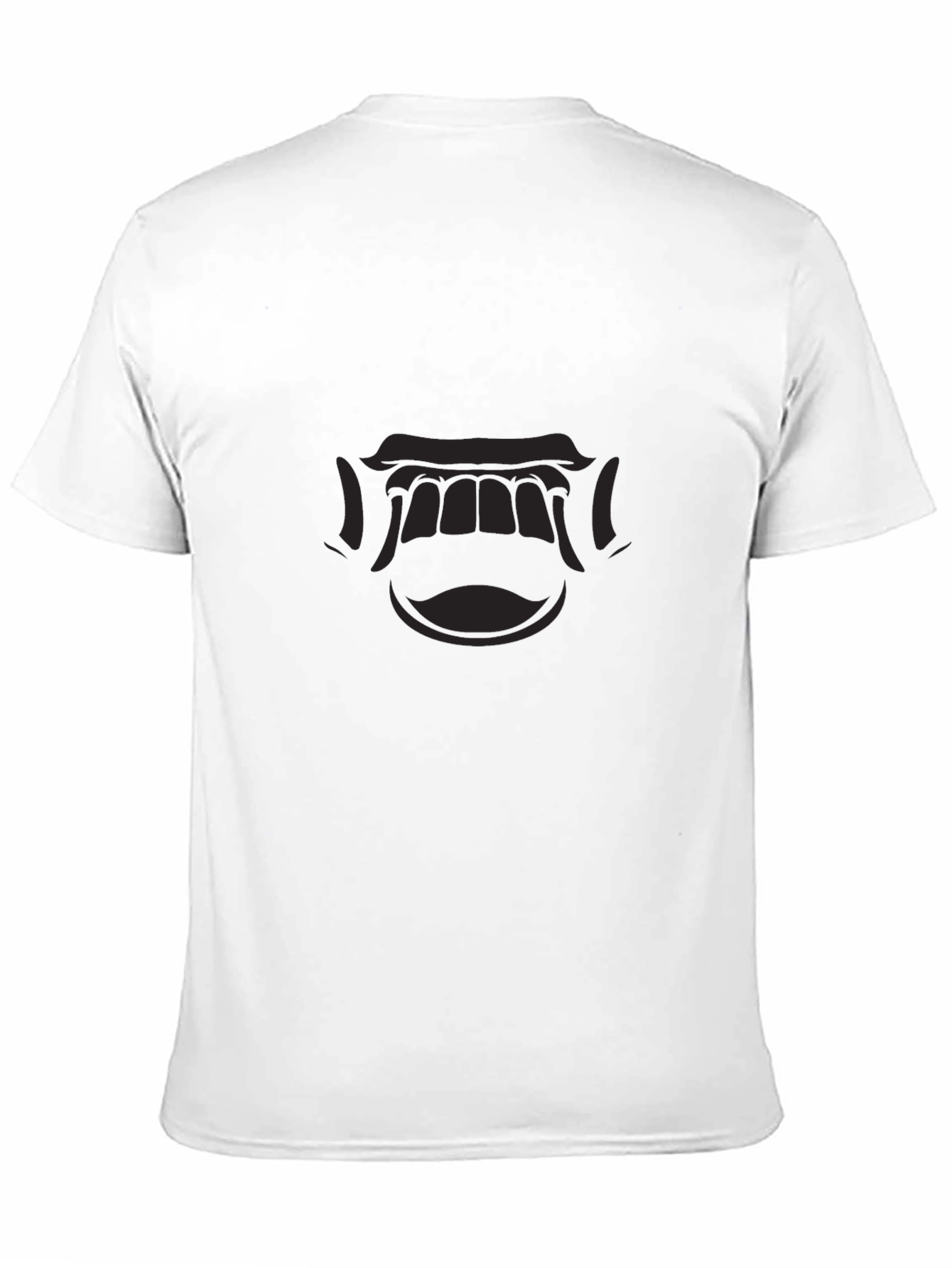 Mens Black Graphic Tee - Open Mouth Design