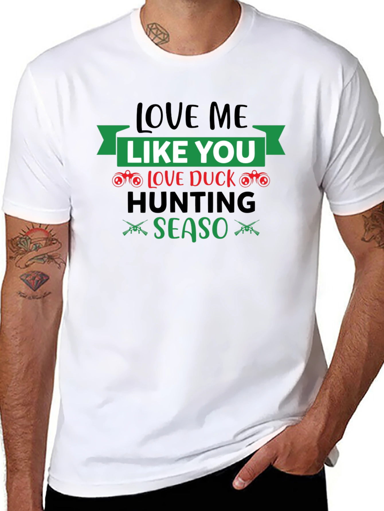 Love Duck Hunting Season Graphic T-Shirt